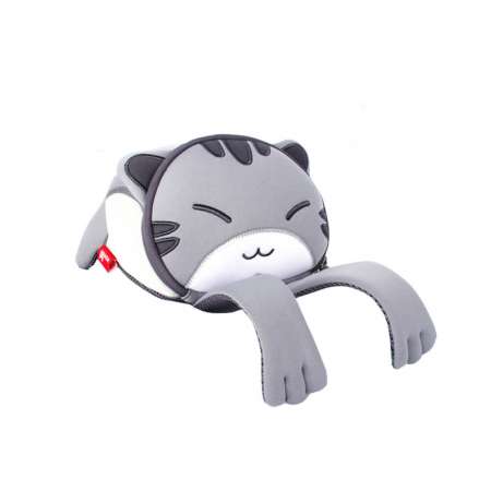 Рюкзак 3D Серый котик (с поводком)